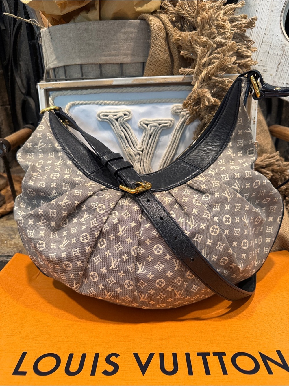 Authentic Louis Vuitton Monogram Crescent Shoulder Bag